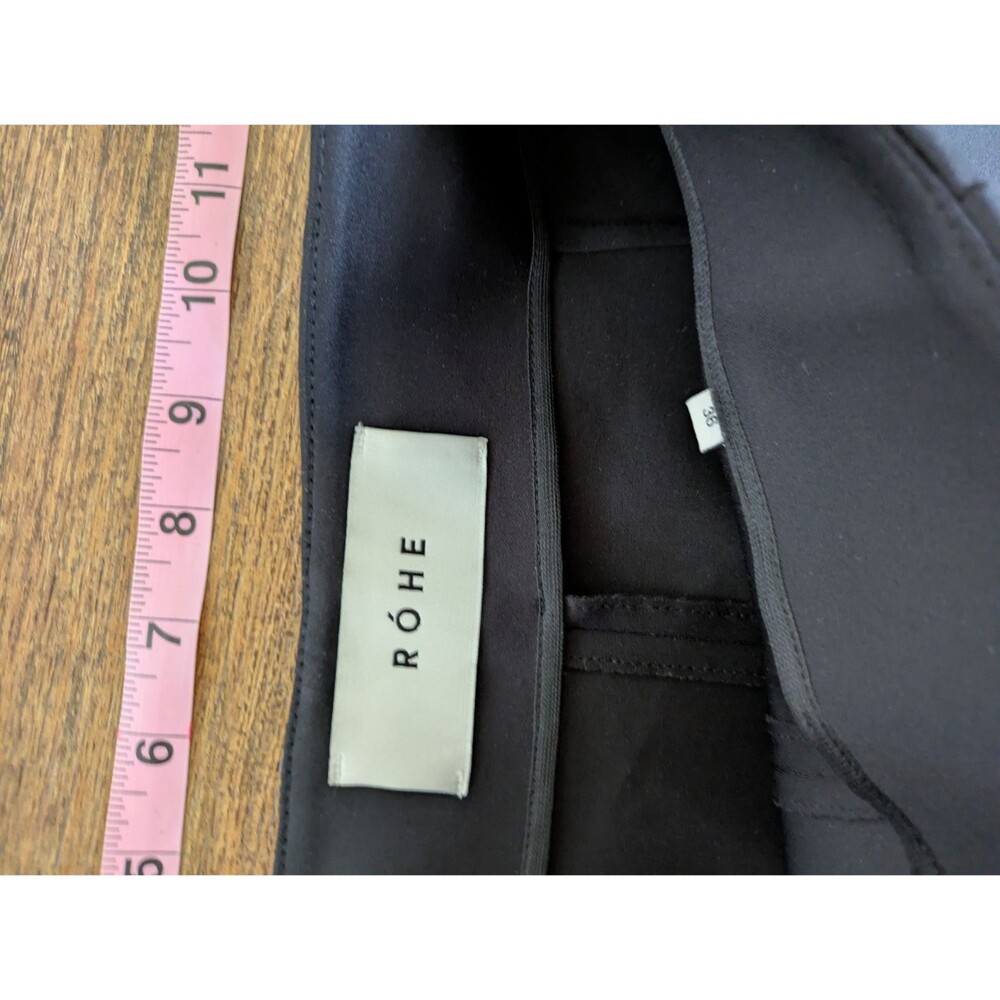 Rohe Tailored Women's Black Pants Polyamide, Elastane Slits Trousers Size 36 - Picture 9 of 10
